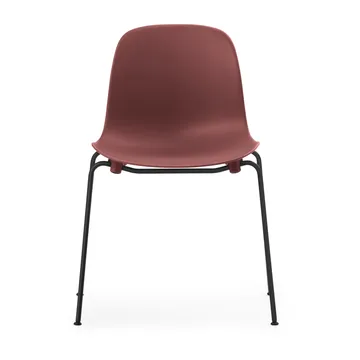 Form Chair stapelbare stoel zwarte poten 2-pack, Rood - Normann Copenhagen
