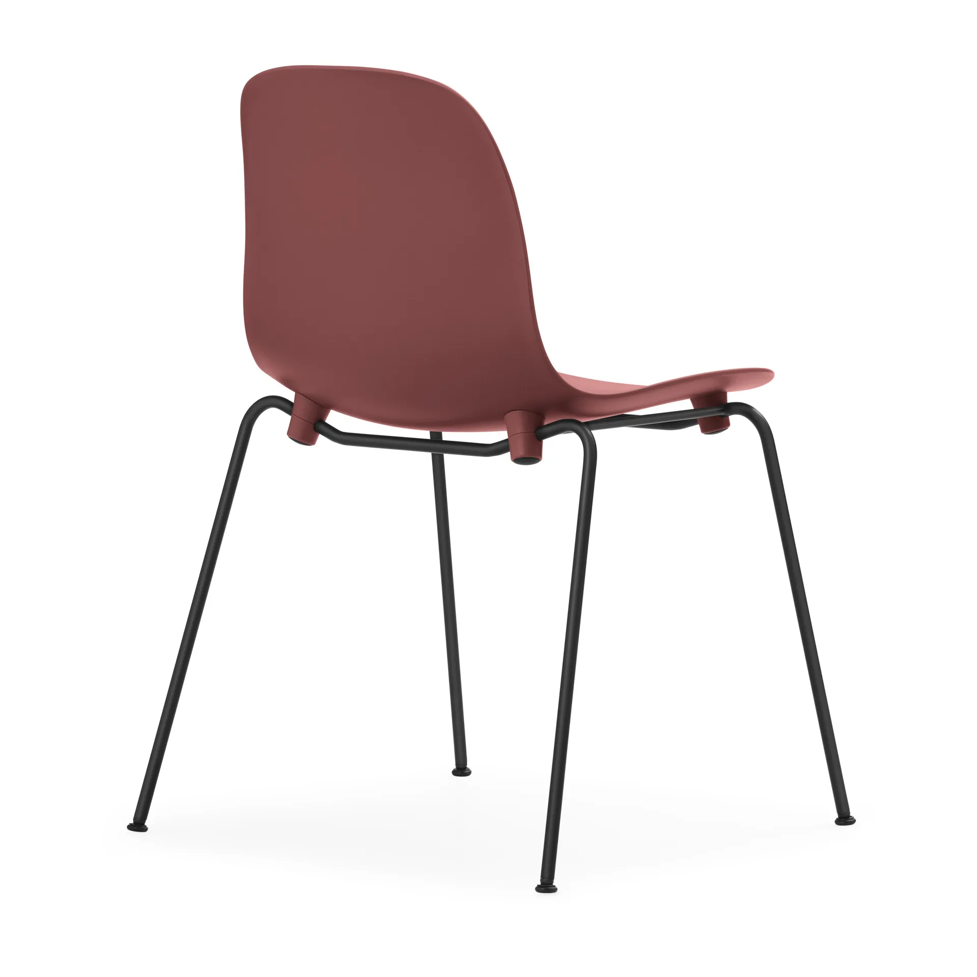 Form Chair stapelbare stoel zwarte poten 2-pack, Rood,  Normann Copenhagen