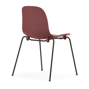Form Chair stapelbare stoel zwarte poten 2-pack, Rood - Normann Copenhagen