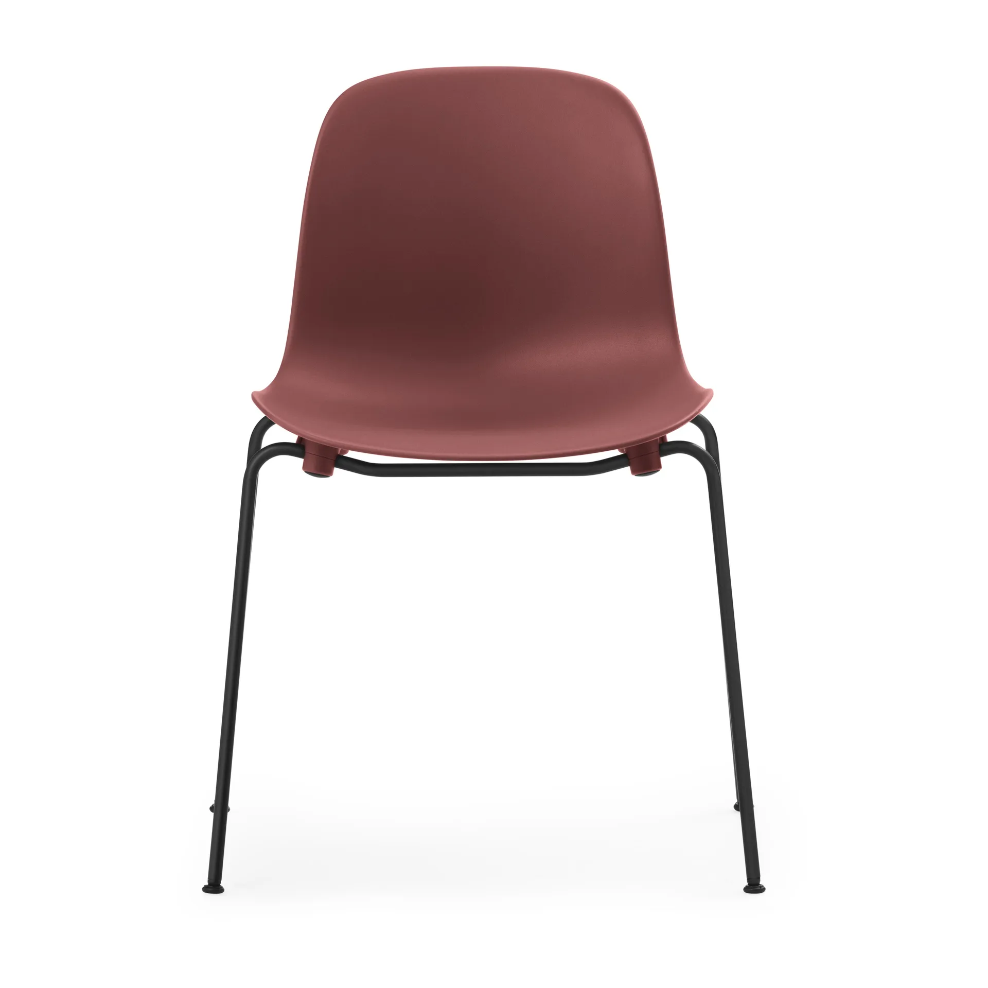 Form Chair stapelbare stoel zwarte poten 2-pack, Rood Normann Copenhagen