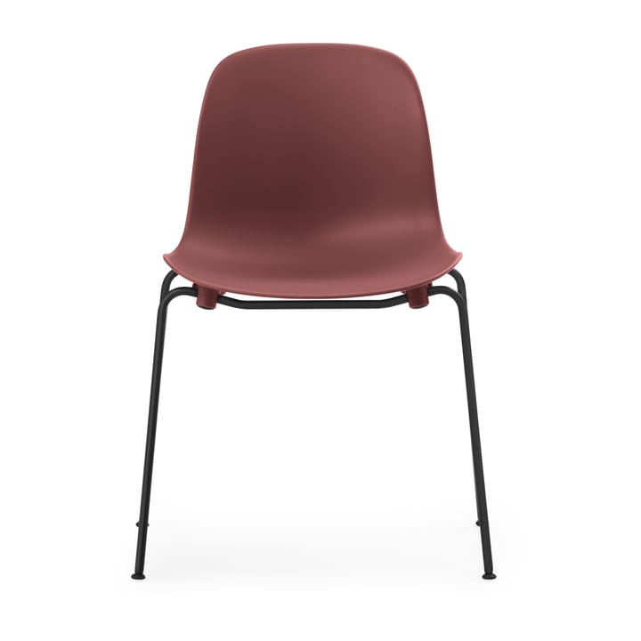 Form Chair stapelbare stoel zwarte poten 2-pack, Rood Normann Copenhagen