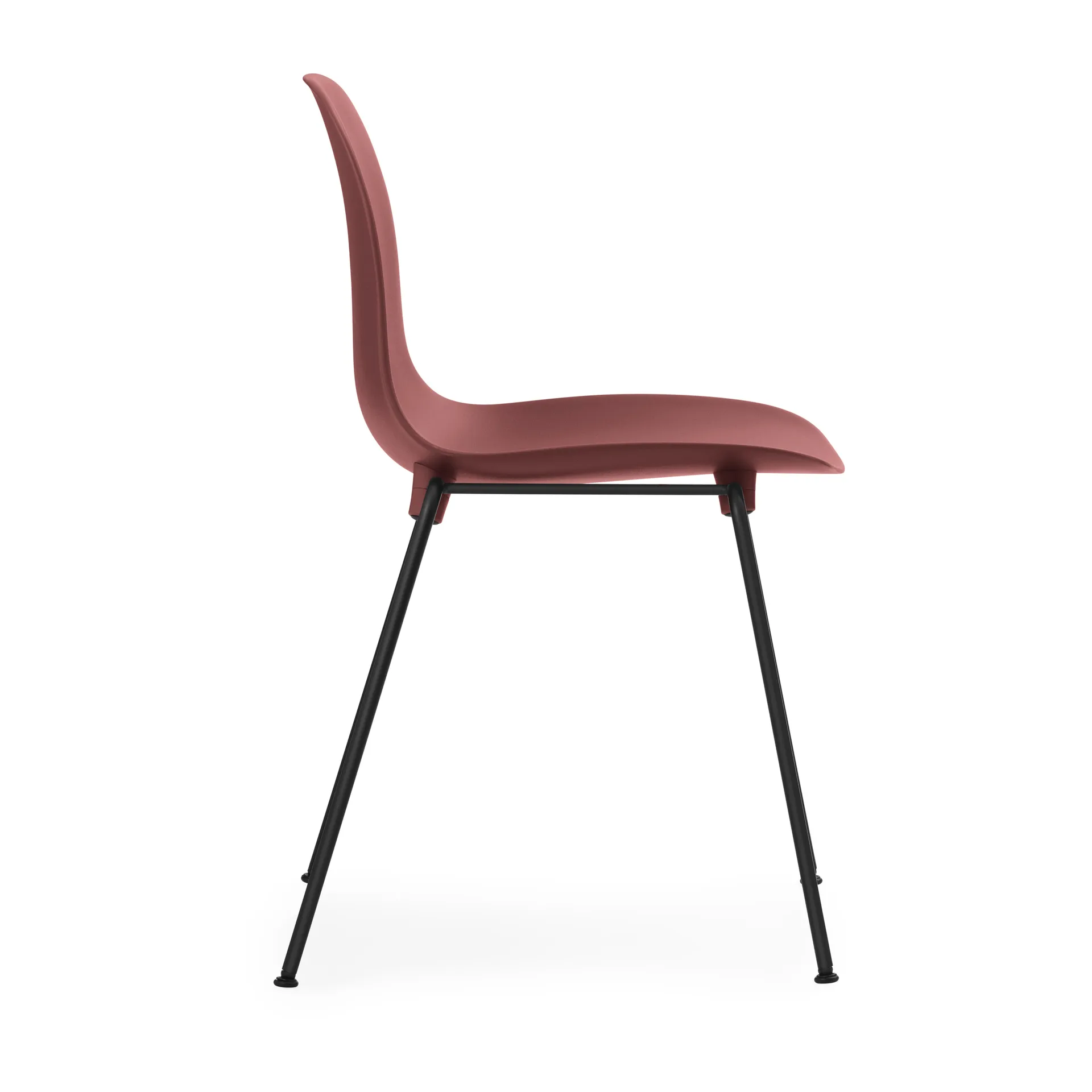 Form Chair stapelbare stoel zwarte poten 2-pack, Rood Normann Copenhagen
