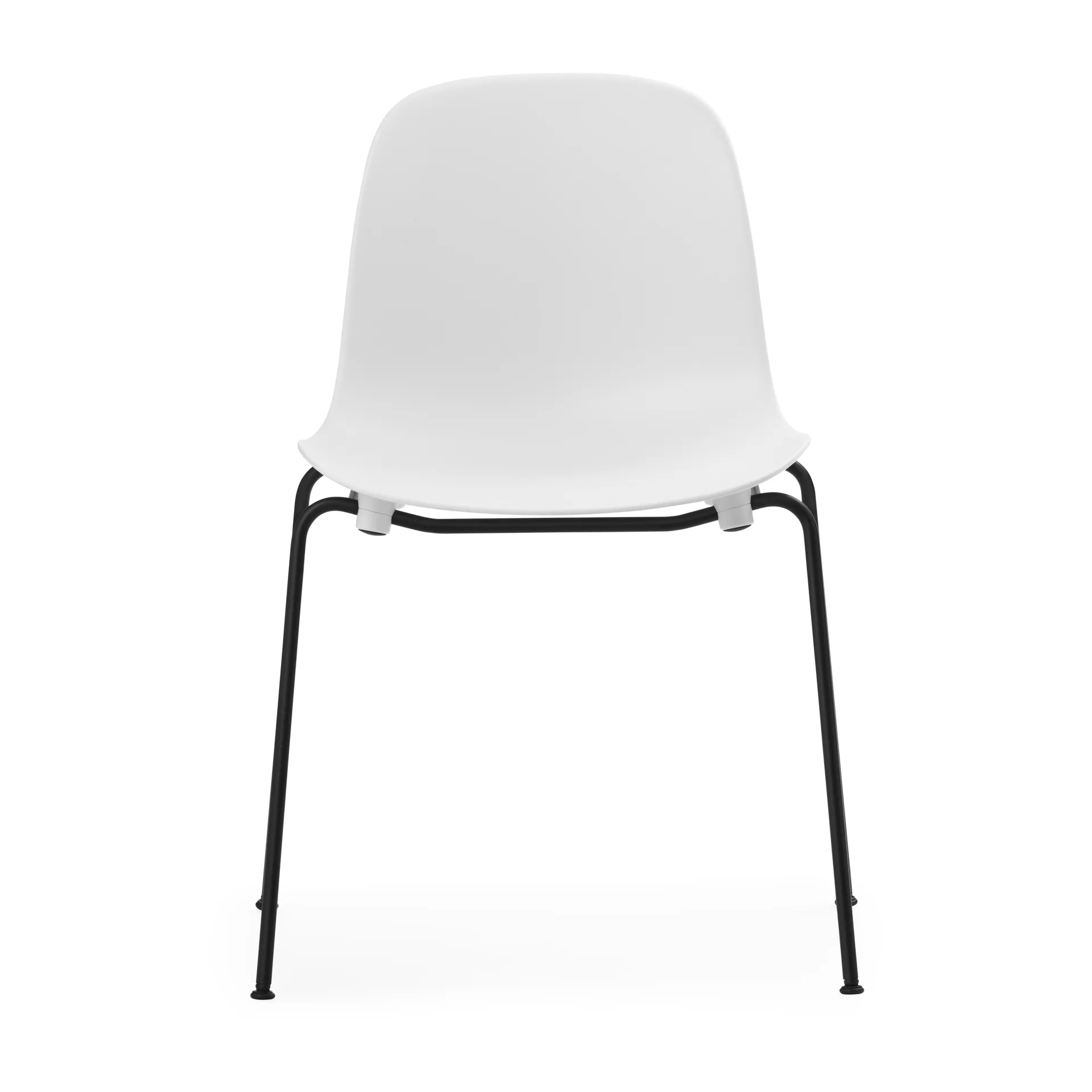 Form Chair stapelbare stoel zwarte poten 2-pack, Wit,  Normann Copenhagen