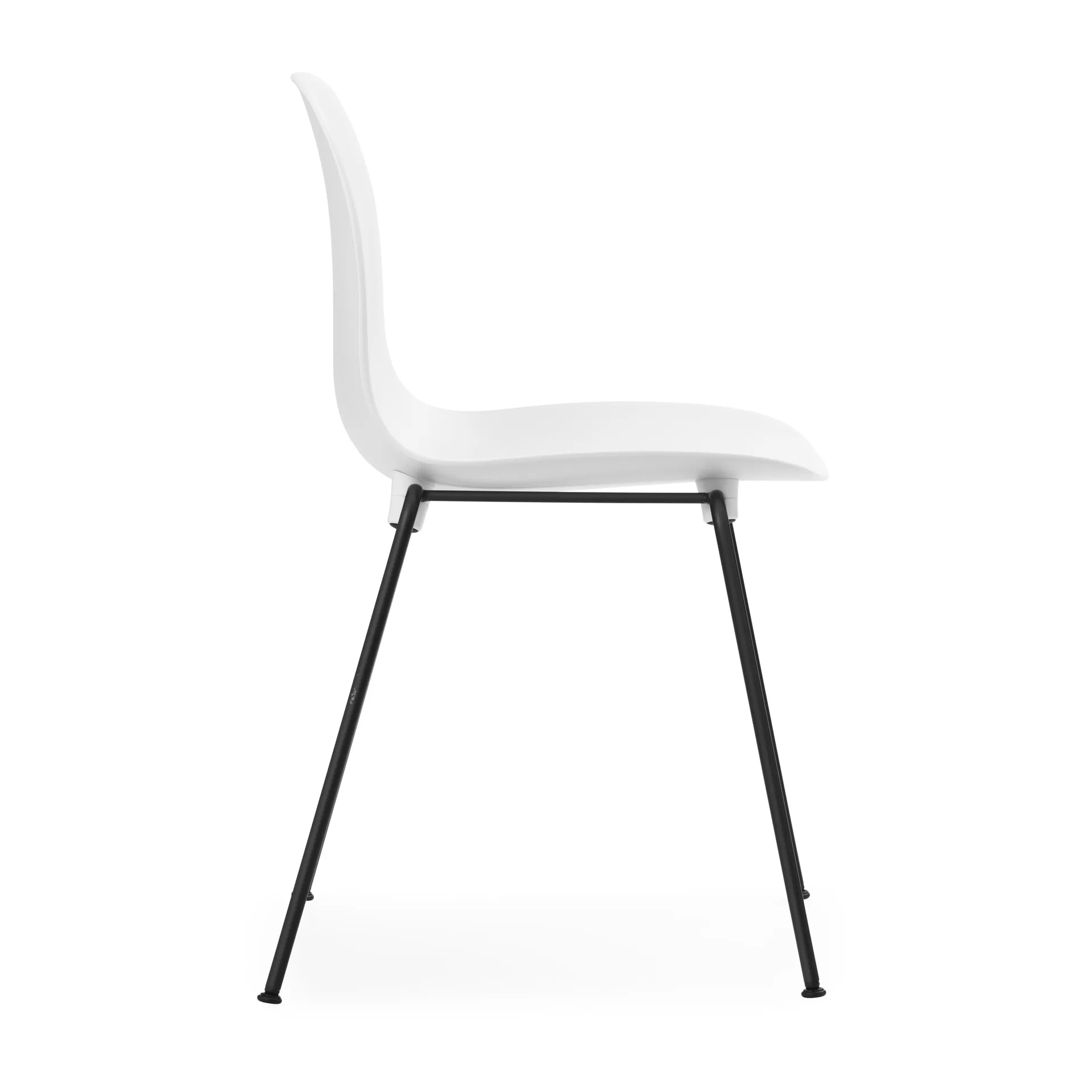 Form Chair stapelbare stoel zwarte poten 2-pack, Wit,  Normann Copenhagen