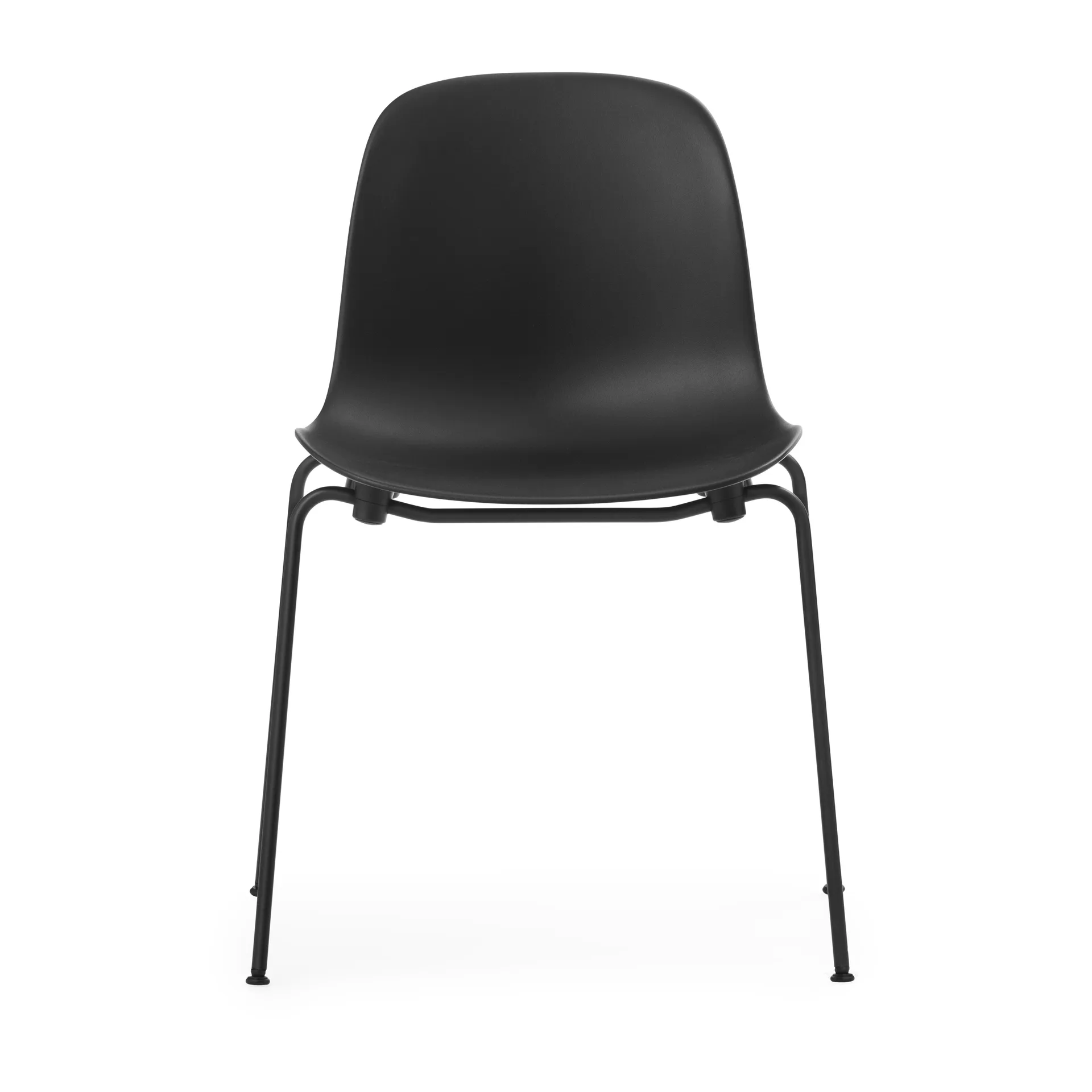 Form Chair stapelbare stoel zwarte poten 2-pack, Zwart,  Normann Copenhagen