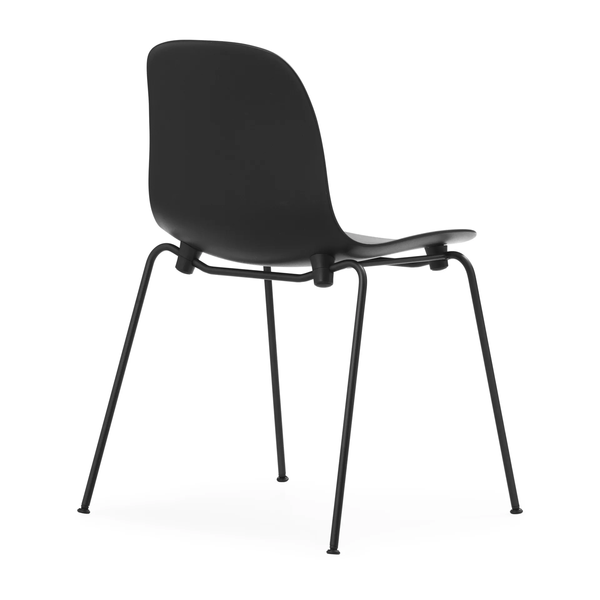 Form Chair stapelbare stoel zwarte poten 2-pack, Zwart Normann Copenhagen