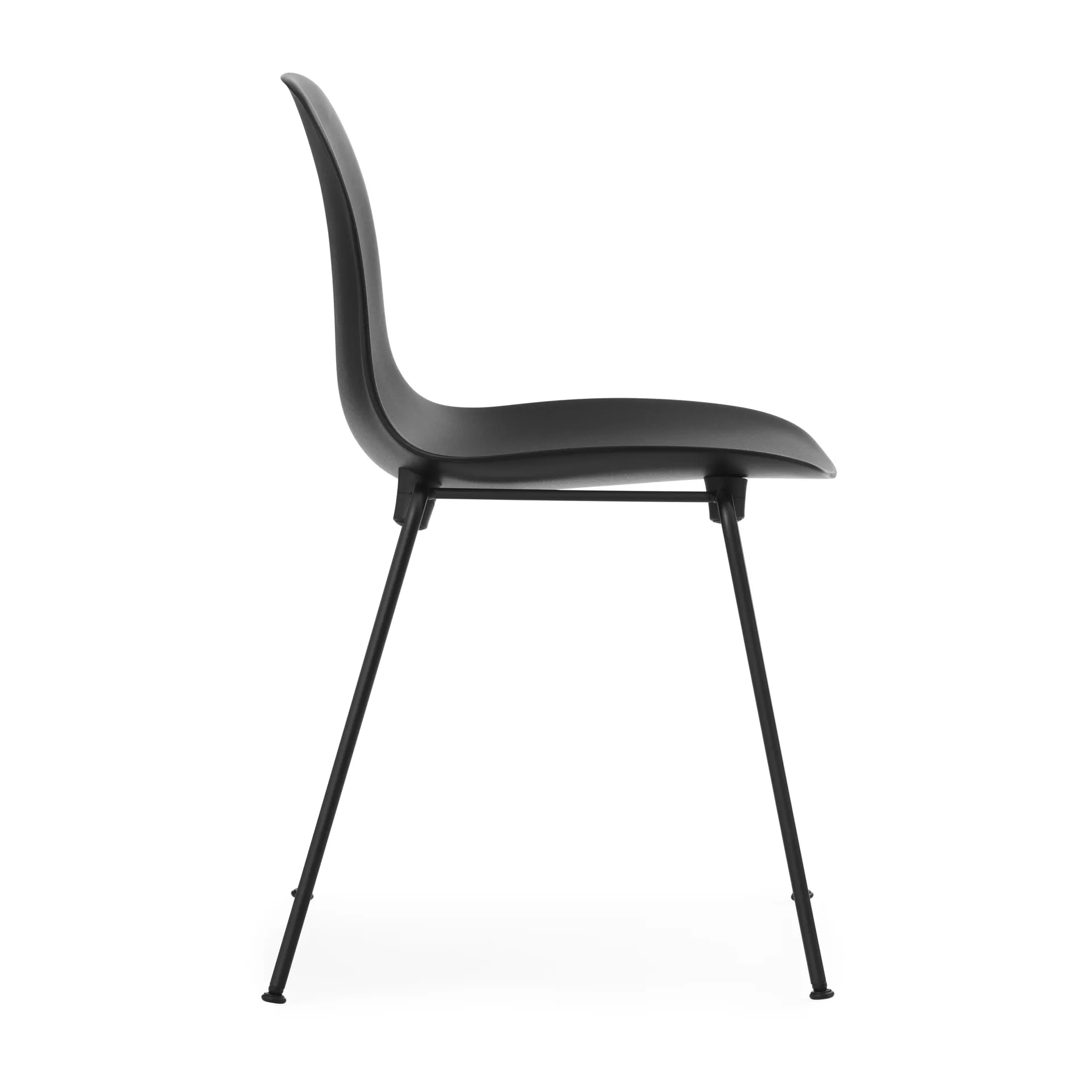 Form Chair stapelbare stoel zwarte poten 2-pack, Zwart Normann Copenhagen