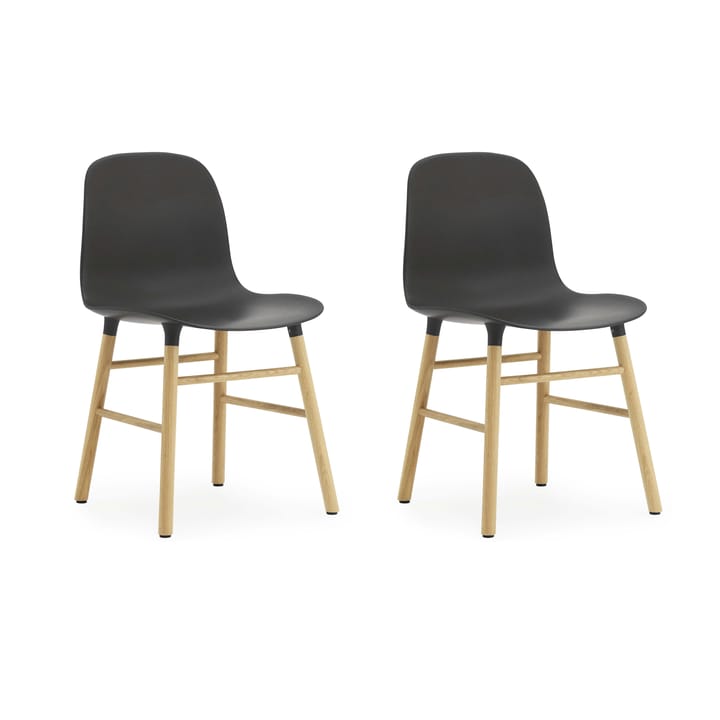Form Chair stoel eiken poten 2-pack - zwart-eiken - Normann Copenhagen