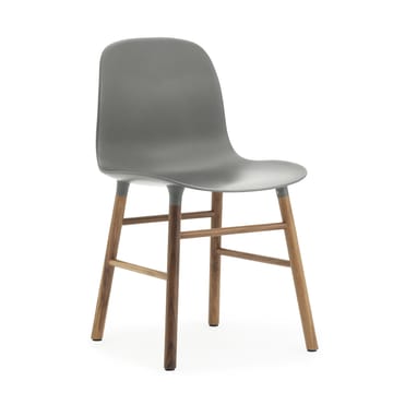 Form Chair stoel walnoothouten poten 2-pack - grijs-walnoot - Normann Copenhagen