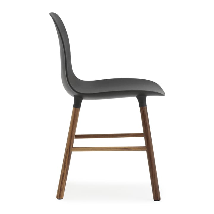 Form Chair stoel walnoothouten poten 2-pack - zwart-walnoot - Normann Copenhagen