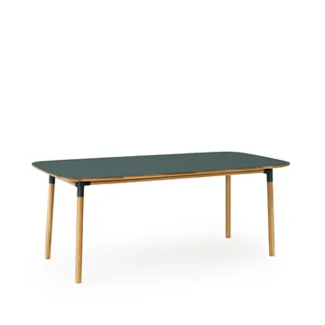 Form Eettafel - green, eikenhouten poten - Normann Copenhagen