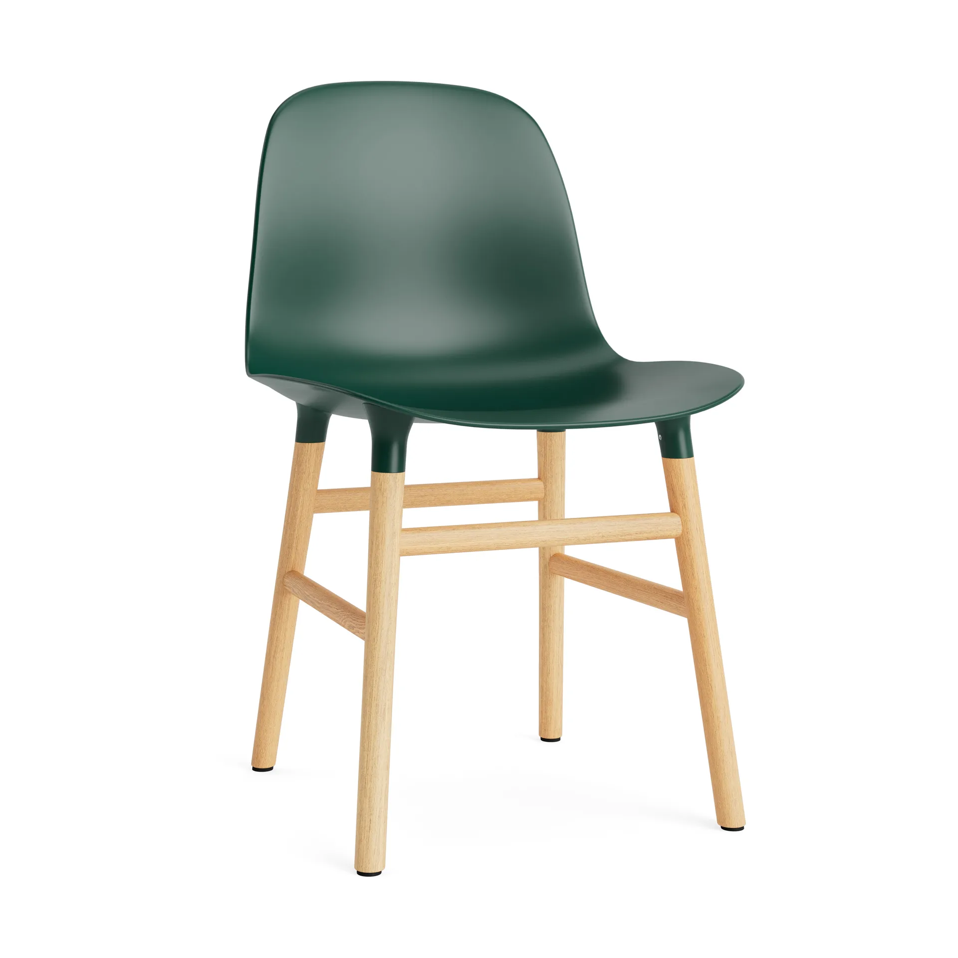 Normann Copenhagen Form Stoel green, eikenhouten poten