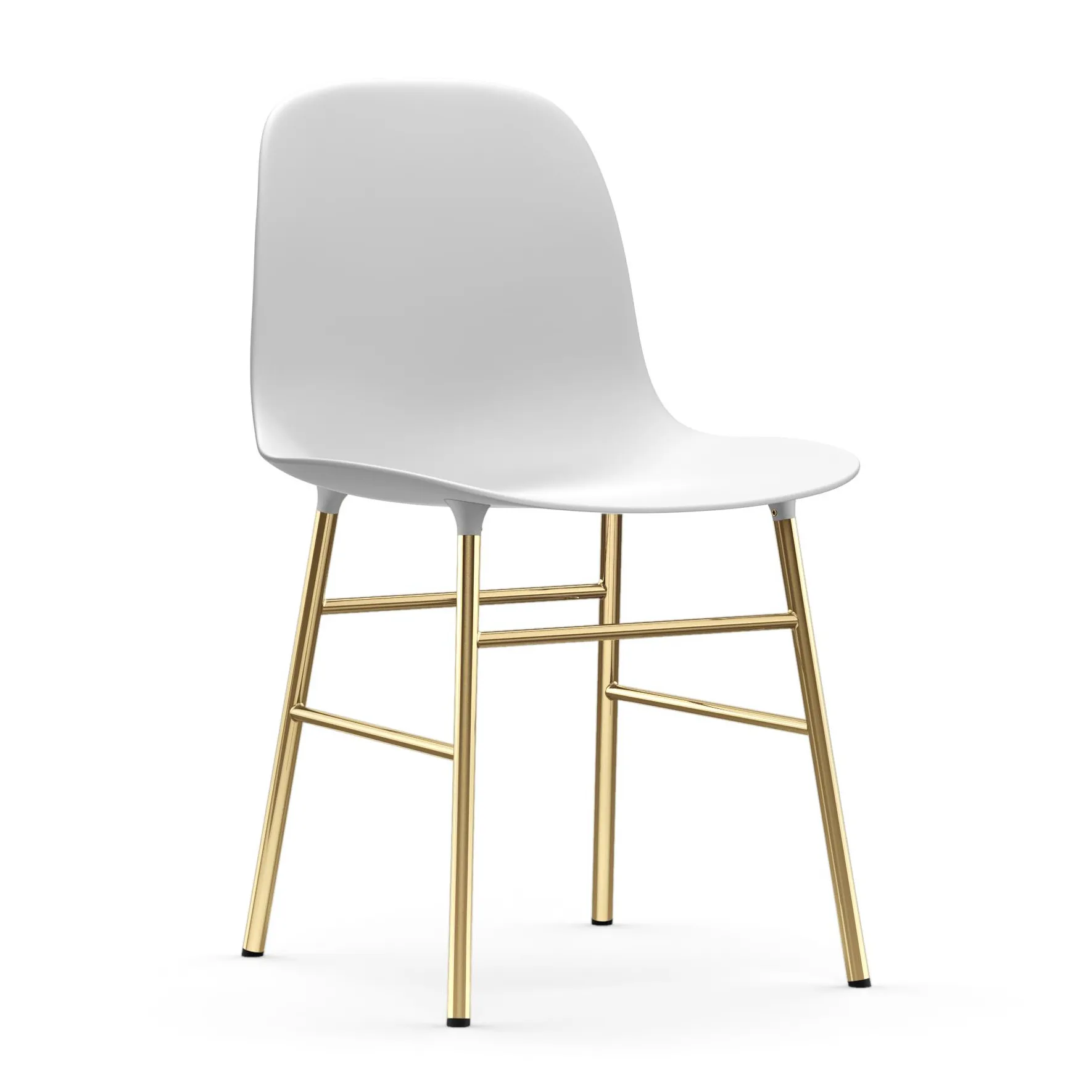 Form stoel messing poten, Wit Normann Copenhagen