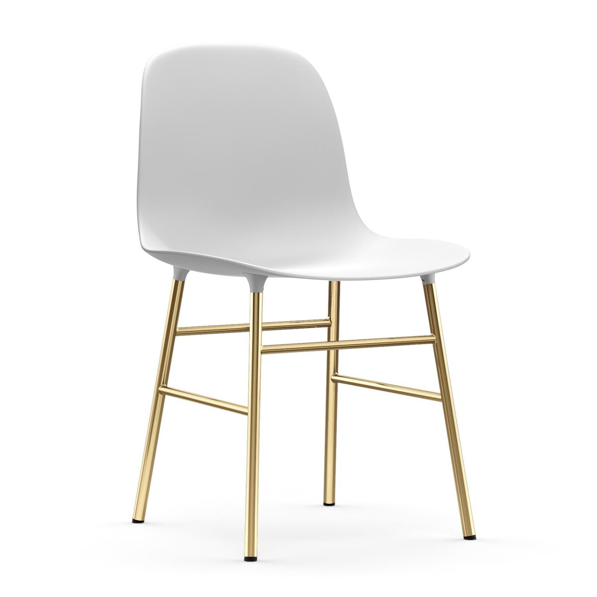 Normann Copenhagen Form stoel messing poten Wit | Scandinavisch Interieur | Stoelen | Wit
