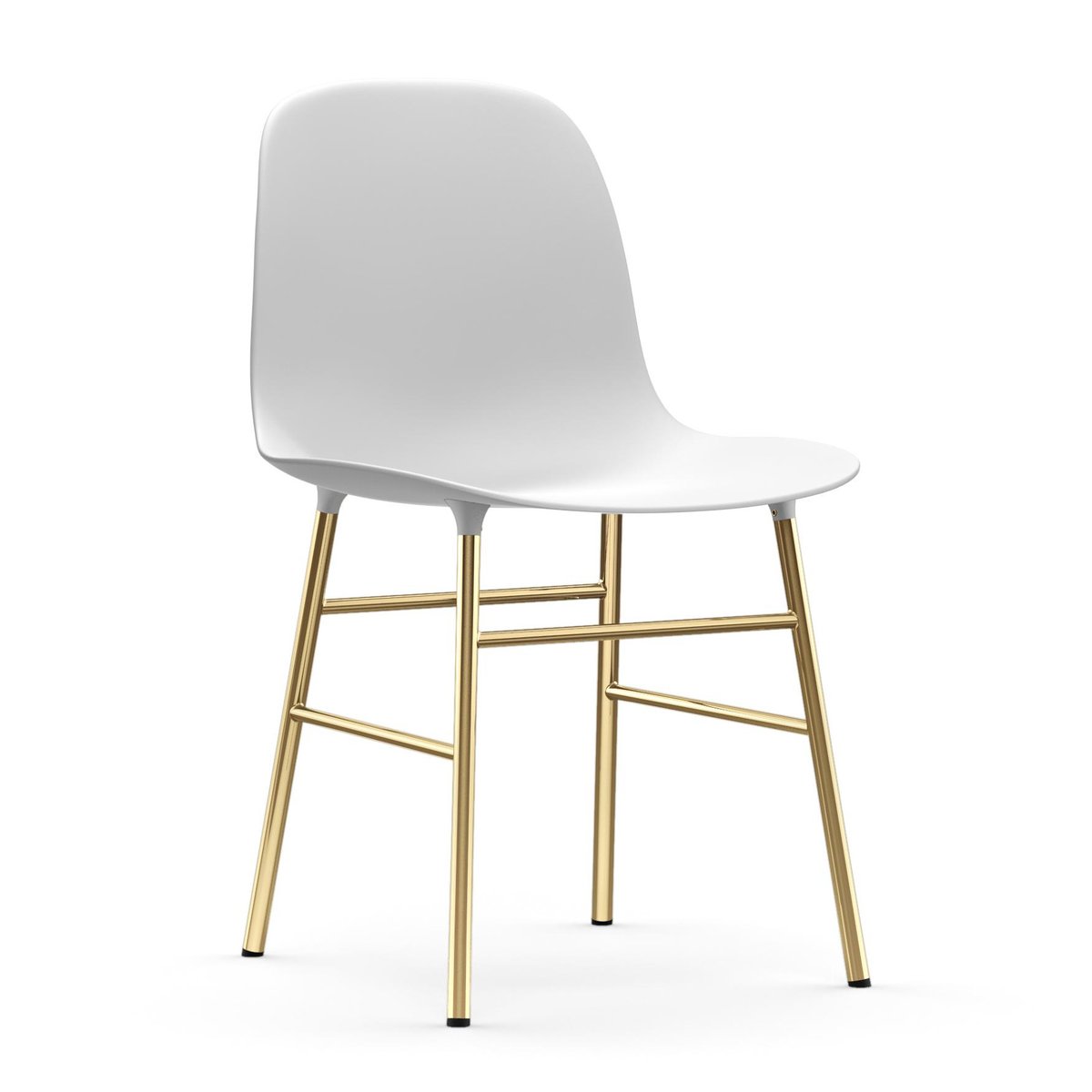 Normann Copenhagen Form stoel messing poten Wit