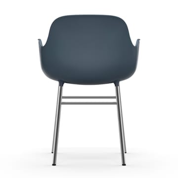 Form stoel met armleuning verchroomde poten - Blauw - Normann Copenhagen