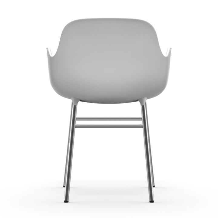 Form stoel met armleuning verchroomde poten, Wit Normann Copenhagen