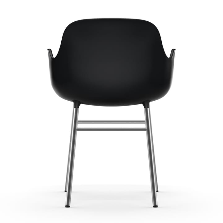 Form stoel met armleuning verchroomde poten - Zwart - Normann Copenhagen