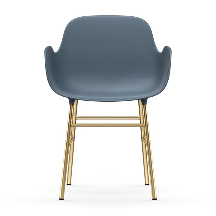 Form stoel met armleuningen messing poten, Blauw Normann Copenhagen