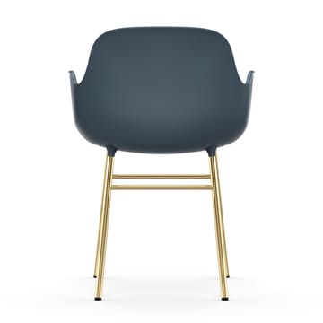 Form stoel met armleuningen messing poten - Blauw - Normann Copenhagen