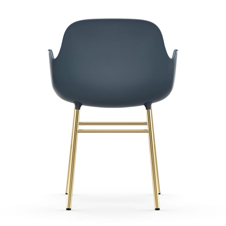 Form stoel met armleuningen messing poten, Blauw Normann Copenhagen