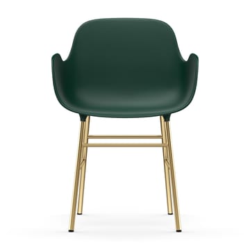Form stoel met armleuningen messing poten - Groen - Normann Copenhagen