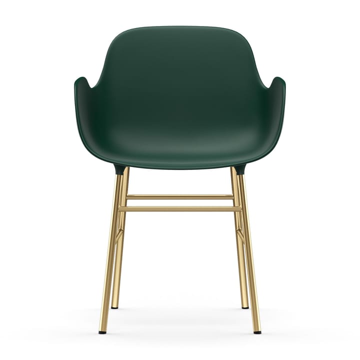 Form stoel met armleuningen messing poten - Groen - Normann Copenhagen