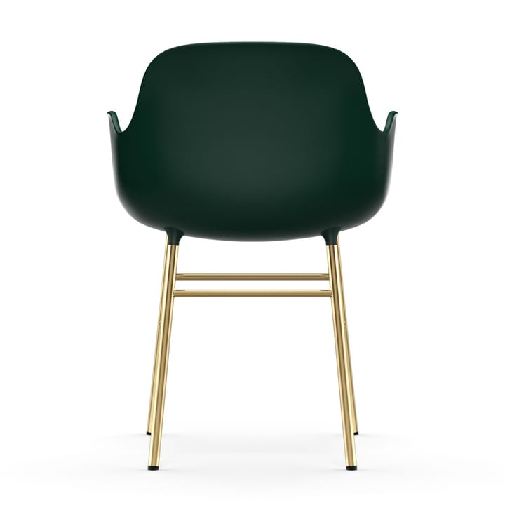 Form stoel met armleuningen messing poten - Groen - Normann Copenhagen