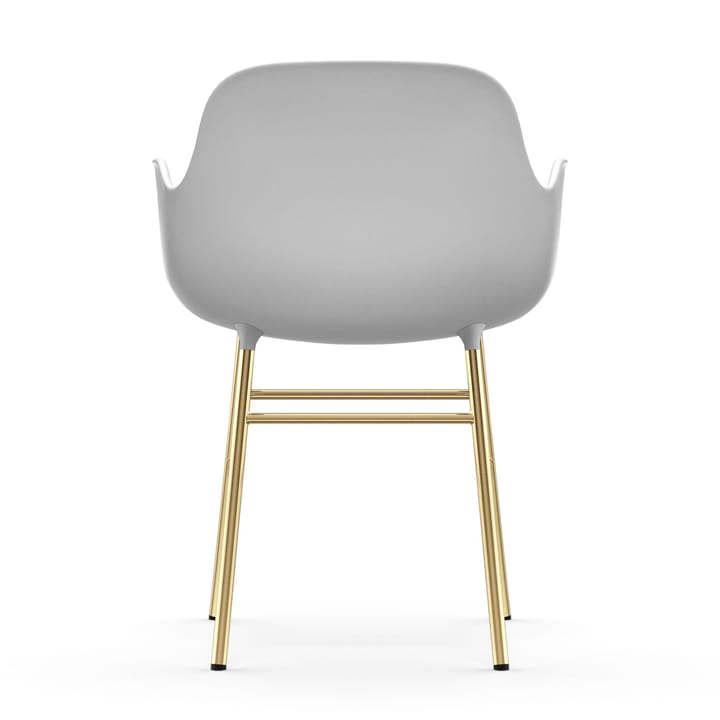 Form stoel met armleuningen messing poten, Wit Normann Copenhagen