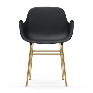 Form stoel met armleuningen messing poten - Zwart - Normann Copenhagen