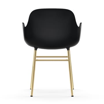 Form stoel met armleuningen messing poten - Zwart - Normann Copenhagen