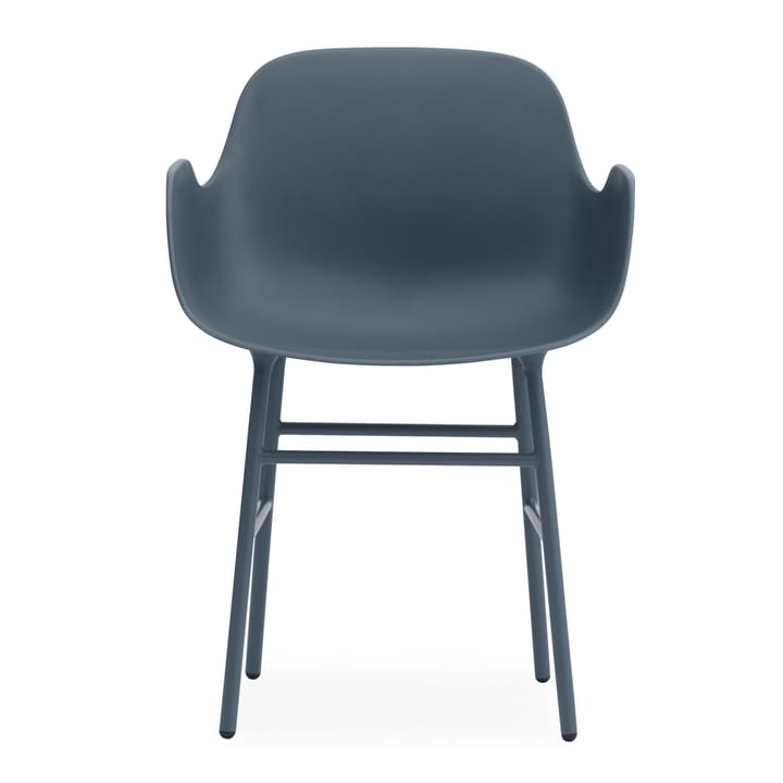 Form stoel met armleuningen metalen poten, Blauw Normann Copenhagen