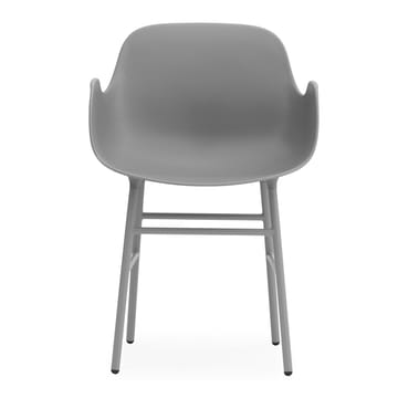 Form stoel met armleuningen metalen poten - Grijs - Normann Copenhagen