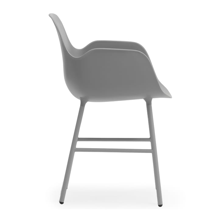 Form stoel met armleuningen metalen poten, Grijs Normann Copenhagen