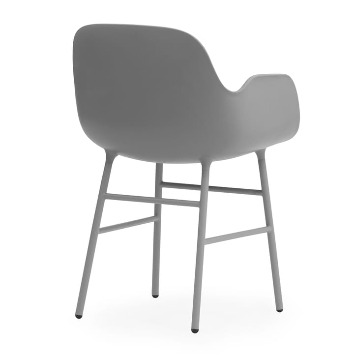 Form stoel met armleuningen metalen poten, Grijs Normann Copenhagen