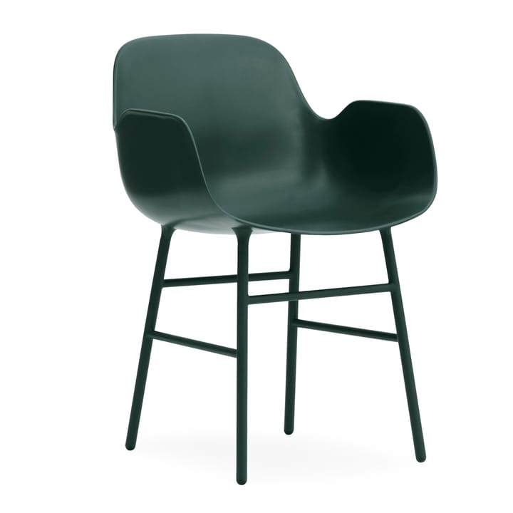 Form stoel met armleuningen metalen poten - Groen - Normann Copenhagen