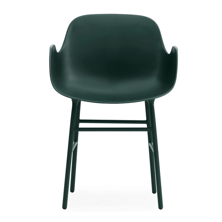 Form stoel met armleuningen metalen poten, Groen Normann Copenhagen