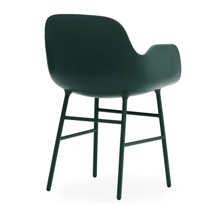 Form stoel met armleuningen metalen poten, Groen Normann Copenhagen