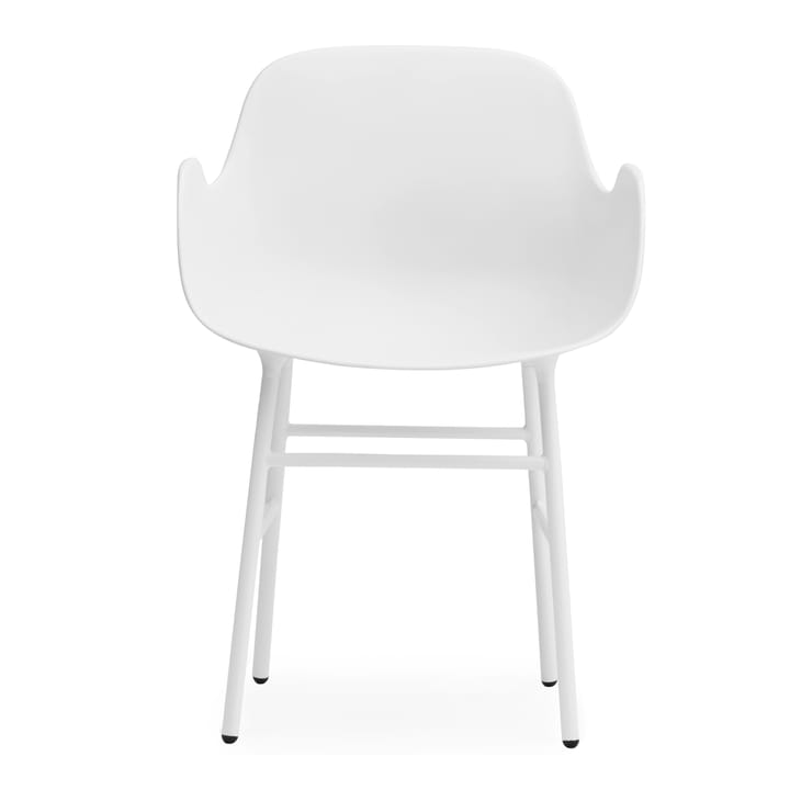 Form stoel met armleuningen metalen poten, Wit Normann Copenhagen