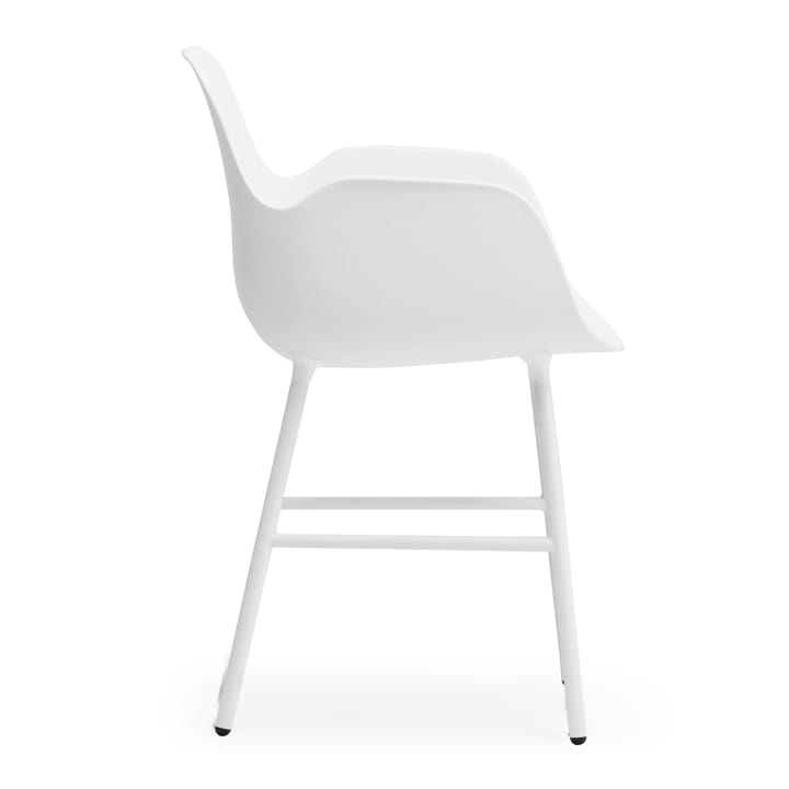 Form stoel met armleuningen metalen poten, Wit Normann Copenhagen