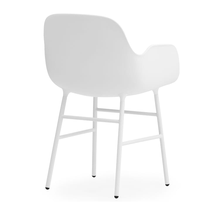 Form stoel met armleuningen metalen poten, Wit Normann Copenhagen