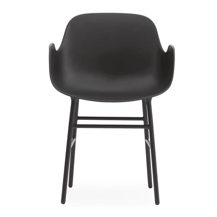 Form stoel met armleuningen metalen poten, Zwart Normann Copenhagen