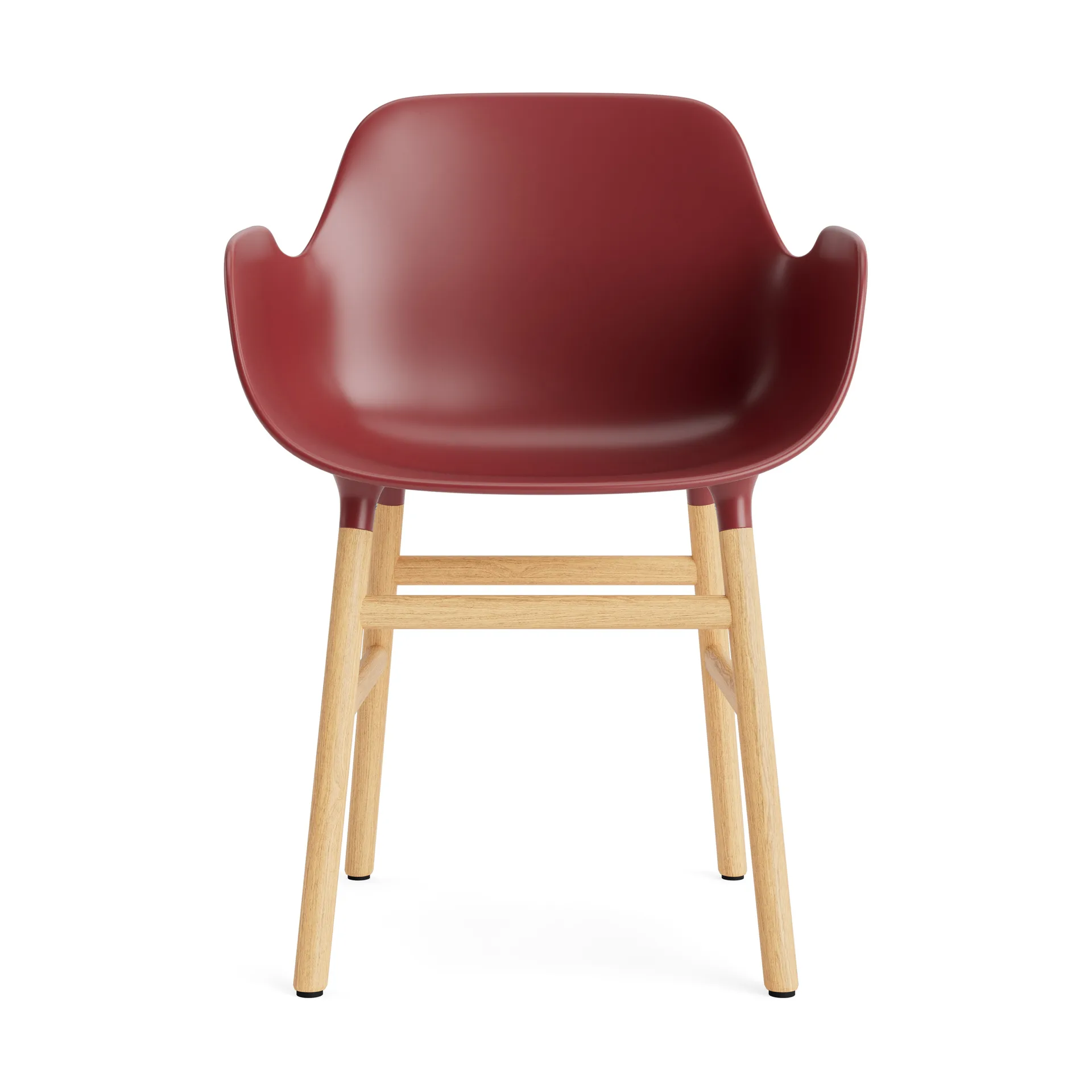 Form stoel met armleuningen, red, eikenhouten poten Normann Copenhagen