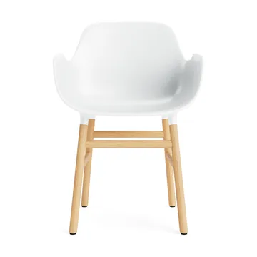Form stoel met armleuningen - white, eikenhouten poten - Normann Copenhagen