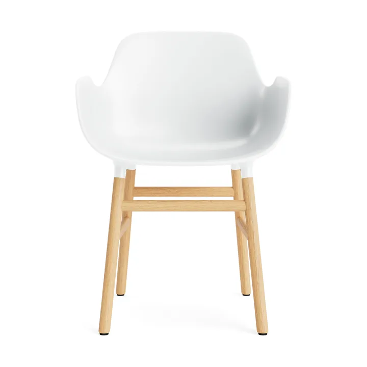 Form stoel met armleuningen - white, eikenhouten poten - Normann Copenhagen