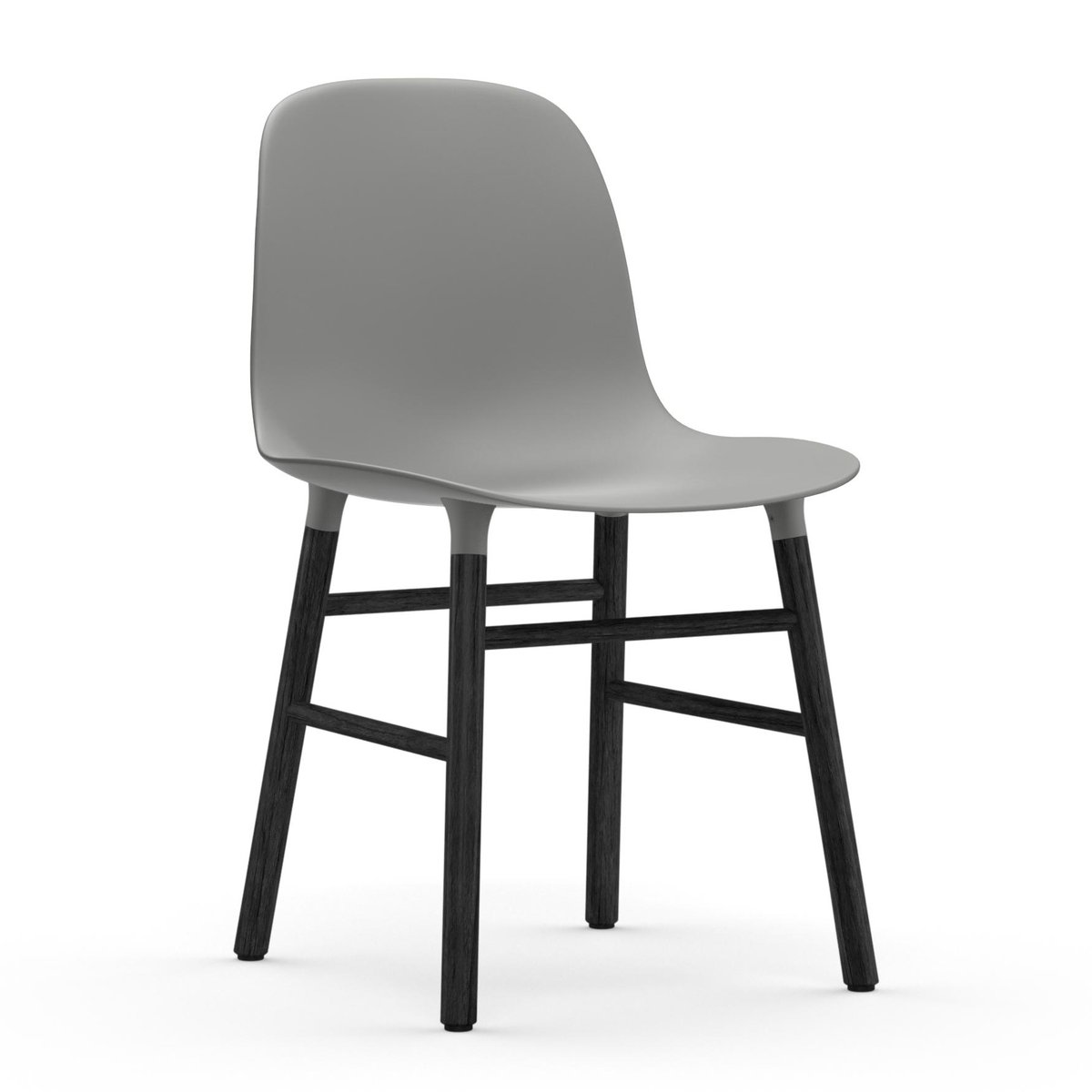 Normann Copenhagen Form stoel zwarte poten Grijs