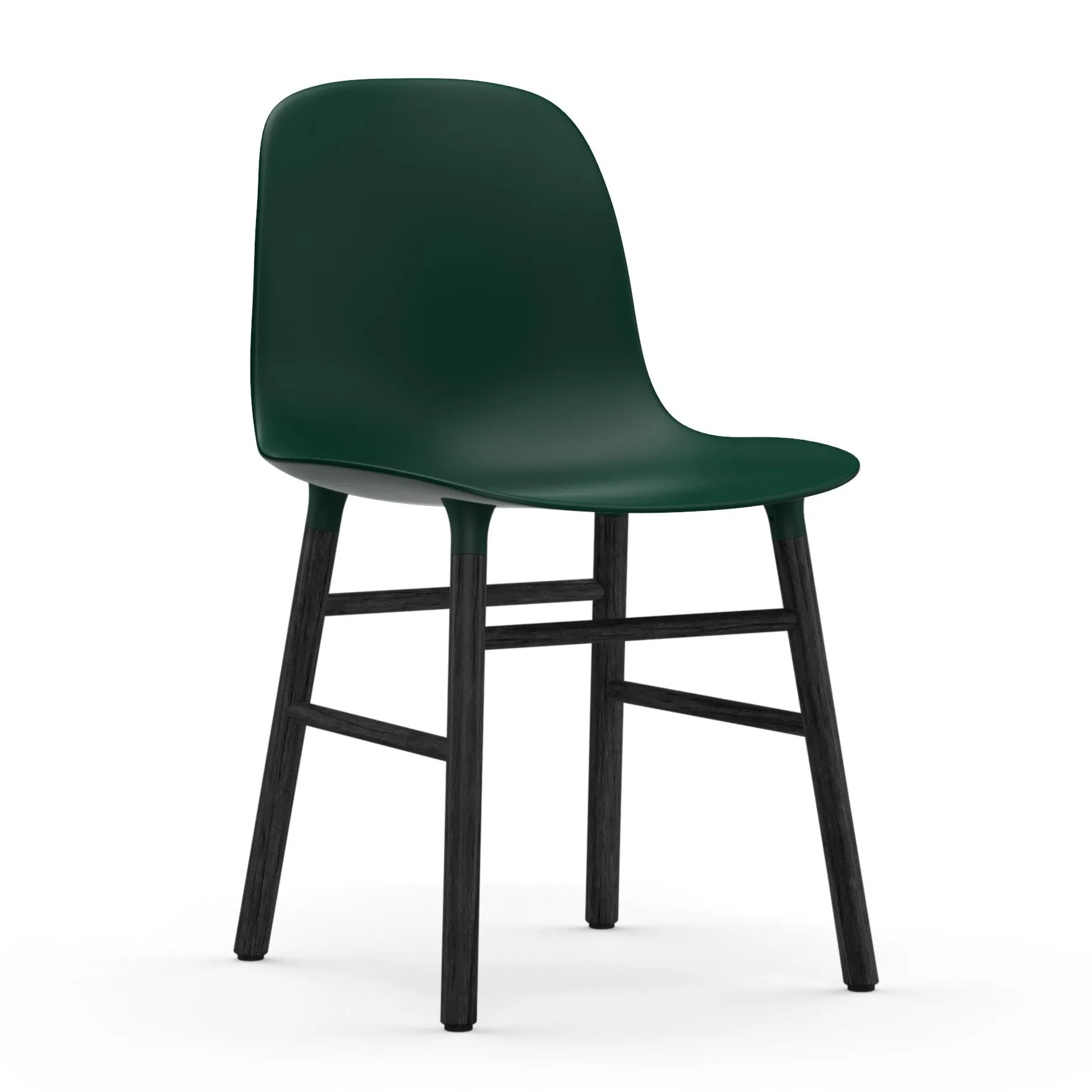 Form stoel zwarte poten, Groen Normann Copenhagen