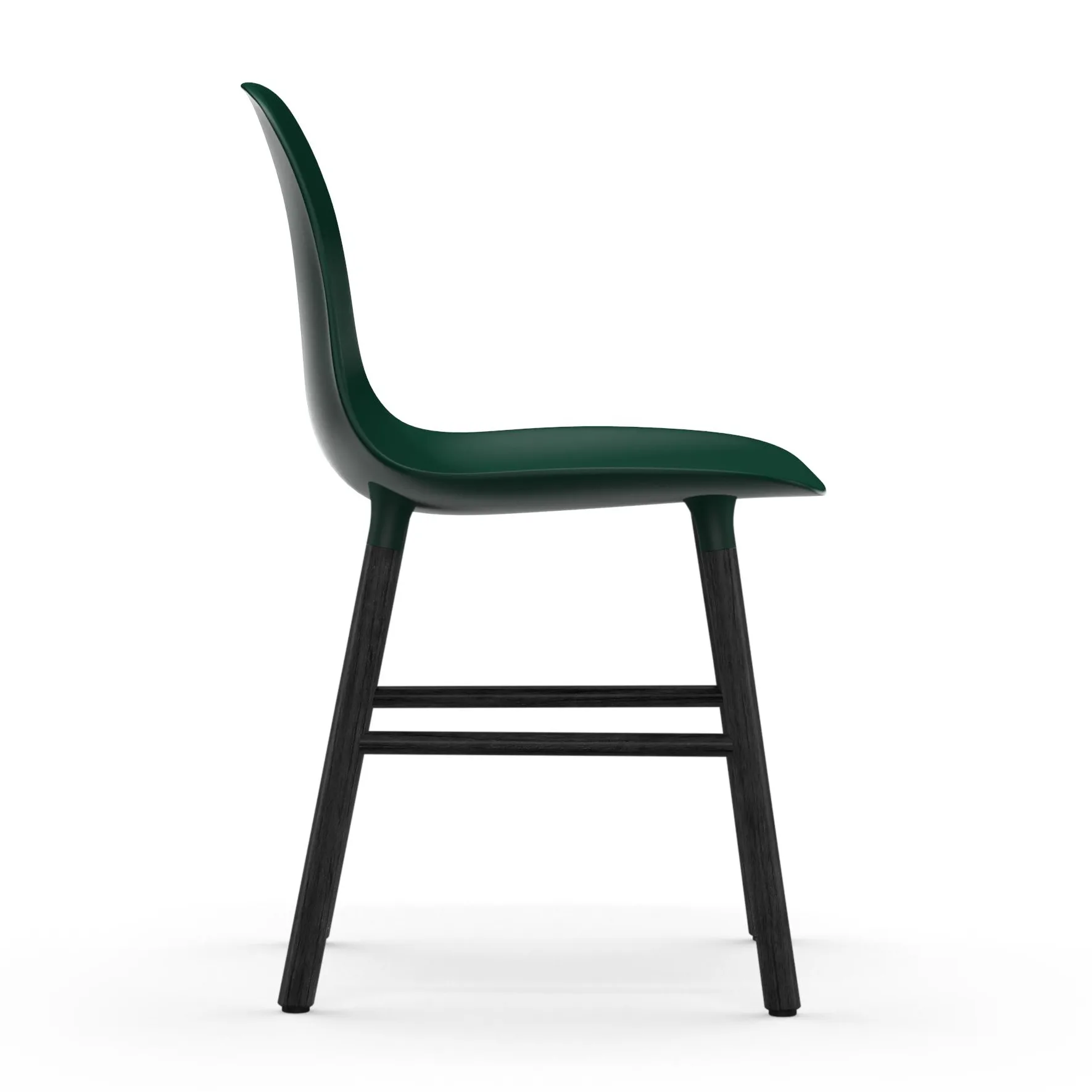 Form stoel zwarte poten, Groen Normann Copenhagen