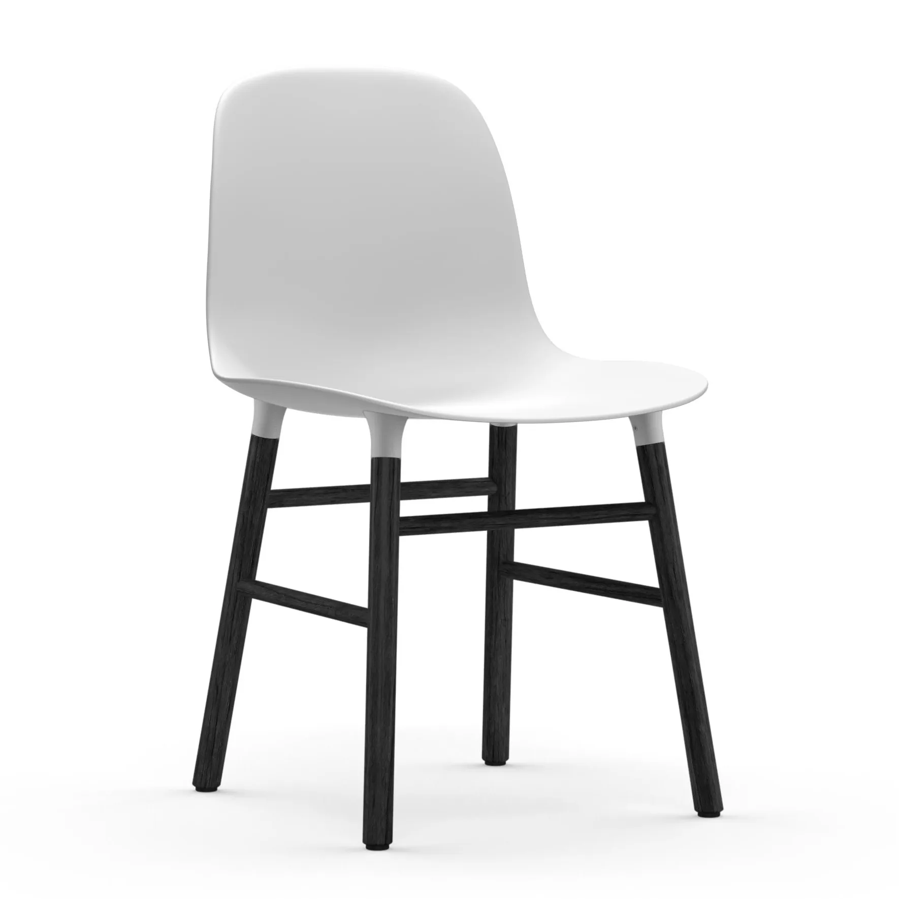 Form stoel zwarte poten, Wit Normann Copenhagen