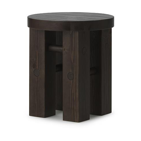 Normann Copenhagen Fyr kruk 45 cm Donkerbruin | Scandinavisch Interieur | Krukjes & Poefs | Bruin